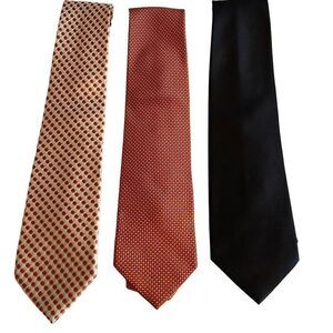 Tie Bundle. Countess Mara and‎ other brands 3 100% Silk Ties. Black/Orange/White